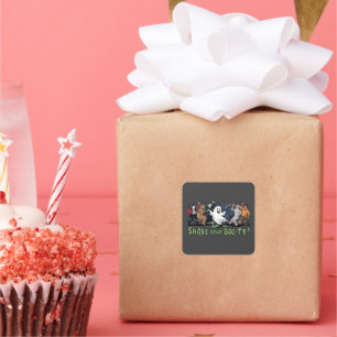 Grappig Schud je Boo-ty Vampier Mummy Ghost Vierkante Sticker