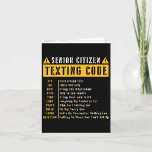 Grappig Senior Citizen&#; s Sms-code GIF Kaart