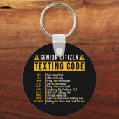 Grappig Senior Citizen&#; s Sms-code Gra Sleutelhanger (Voorkant)