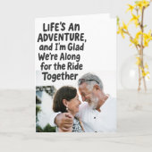 Grappig Sentimental Custom Photo Jubileum Kaart (Gele Bloem)