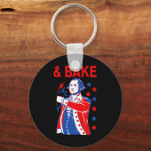 Grappig shake en bakken 4 juli paar matchen met ee sleutelhanger (Voorkant)
