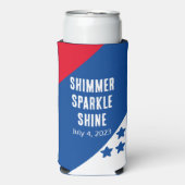 Grappig "Shimmer Sparkle Shine" 4 juli Amerikaans (Seltzer Voorkant)