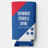 Grappig "Shimmer Sparkle Shine" 4 juli Amerikaans (Achterkant)