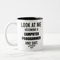 Grappig shirt met uitspraak voor computerprogramme