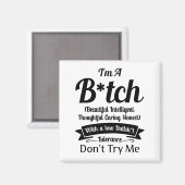 grappig shirt, sarcastisch t-shirt, sarcasme shi magneet (Voorkant / Achterkant)