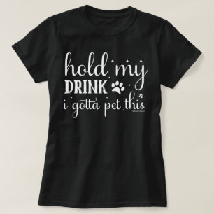 Grappig Shirt voor Hondenliefhebbers - Houd drank