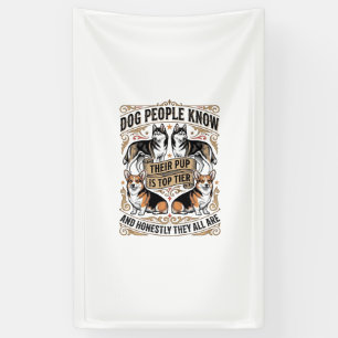 Grappig shirt voor hondenliefhebbers met vintage p spandoek