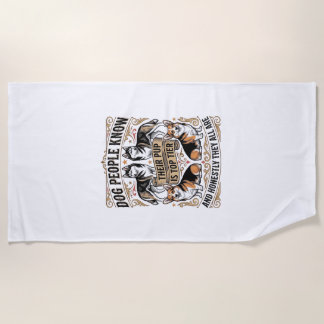 Grappig shirt voor hondenliefhebbers met vintage p strandlaken