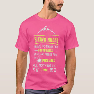 Grappig shirt, wandelregels, wandelend t-shirt