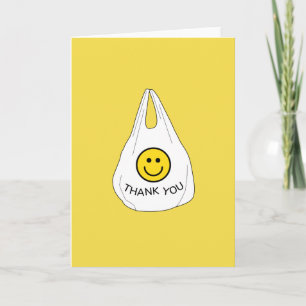 Grappig Simpel Bedankt Smile Bag Kaart