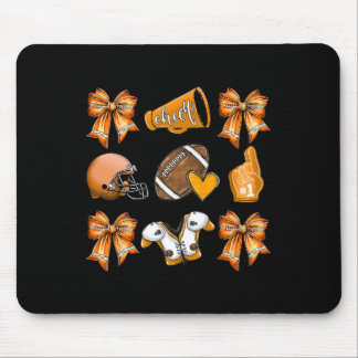 Grappig Sinaasappel Cheer Coquette Football Mom Vr Muismat