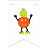 Grappig sinaasappel vlaggetjes (Eerste vlag)