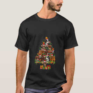 Grappig Sinterklaas Koeien Kerstboom Lichten Xmas T-shirt