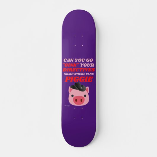 grappig skateboard "OINK PGGIE" (Voorkant)