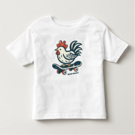 Grappig skateboarden Boerderij Chicken gepersonali Kinder Shirts