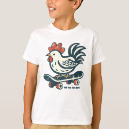 Grappig skateboarden Boerderij Chicken gepersonali T-shirt