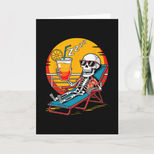 Grappig Skelet Cruise Vaartuig Vakantie Kaart