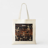 Grappig skelet Dans Modern Elegant Halloween Vibe Tote Bag (Achterkant)