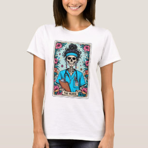 Grappig Skelet De Nurse Tarot T-shirt