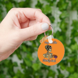 Grappig skelet Drink dat ik letterlijk Dead Coffee Sleutelhanger