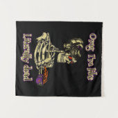 Grappig skelet Drink dat ik letterlijk Dead Coffee Wandkleed (Voorkant (horizontaal))