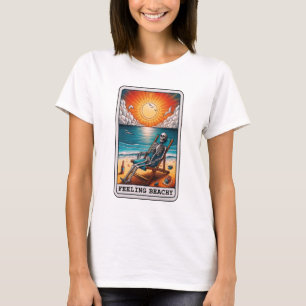 Grappig Skelet Gevoel Beachy Tarot T-shirt