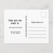 Grappig Skelet  Gotisch Halloween Feest Uitnodiging Briefkaart (Achterkant)