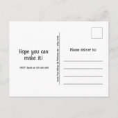 Grappig skelet gotische RIP naar zijn 20s Uitnodiging Briefkaart (Achterkant)