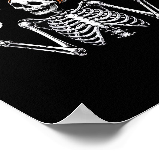 Grappig skelet het is wat het is Halloween kostuum Poster (Hoek)