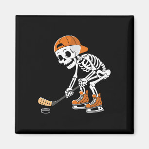 Grappig Skelet Ijshockey Speler Cool Schaatsen  Magneet