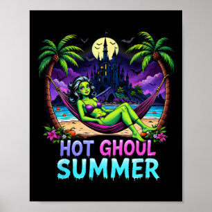 Grappig Skelet Ijsje Heet Spook Zomer Summerwe Poster
