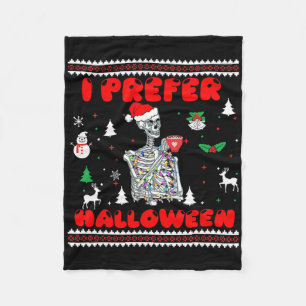 Grappig skelet Ik heb liever Halloween Lelijke Ker Fleece Deken