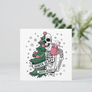 Grappig Skelet Kerst Mis Luk Mis Schrik Feestdagenkaart
