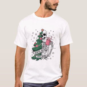 Grappig Skelet Kerst Mis Luk Mis Schrik T-shirt