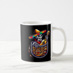 Grappig Skelet Mariachi Gitaar Zak Cinco De May Koffiemok