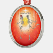 Grappig skelet metalen ornament (Links)