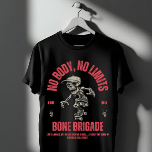 Grappig skelet rolschaatsen Bone Brigade T-shirt
