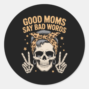 Grappig Skelet Rommelige Knot Moeder Ronde Sticker