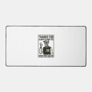 Grappig skelet vader zegt ja vintage shirt ontwerp bureaumat
