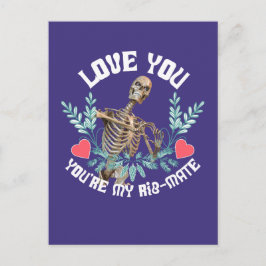 Grappig Skelet Valentijn Rib Genoot Goth Humor Briefkaart