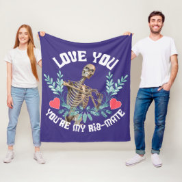 Grappig Skelet Valentijn Rib Genoot Goth Humor Fleece Deken