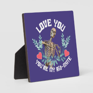 Grappig Skelet Valentijn Rib Genoot Goth Humor Fotoplaat