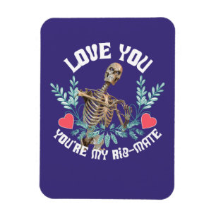 Grappig Skelet Valentijnsdag Rib Genoot Goth Humor Magneet