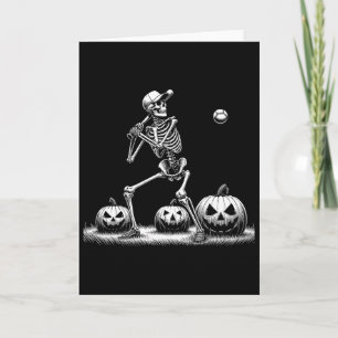Grappig Skelet Verkoop Speler Halloween Mannen Vro Kaart