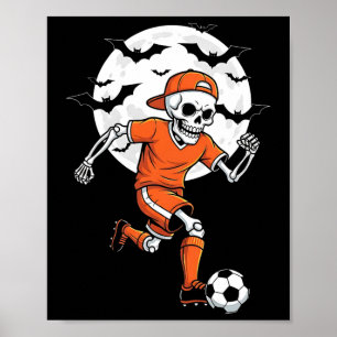 Grappig Skelet Voetbal Halloween Kostuum Jongens K Poster