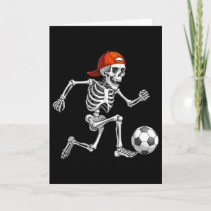 Grappig Skelet Voetbal Mannen Jongens Kinderen Hal Kaart