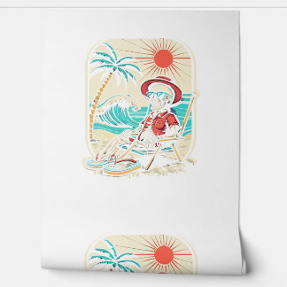 Grappig Skelet Zomer Behang