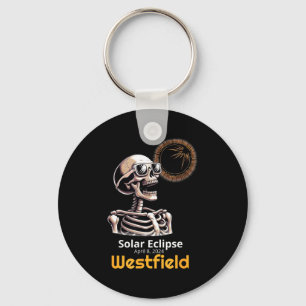 Grappig Skelet Zonsverduistering Westfield Indiana Sleutelhanger