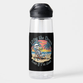 Grappig Skeleton Beach Chill Design Waterfles