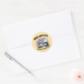 Grappig Skeleton Chef Koken Ontwerp Ronde Sticker (Envelop)